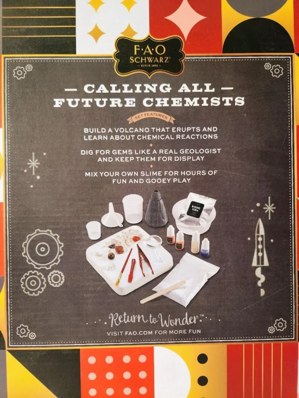 NEW FAO Schwarz Ultimate Science Experiment Kit Craft Chemistry volcano slime ge